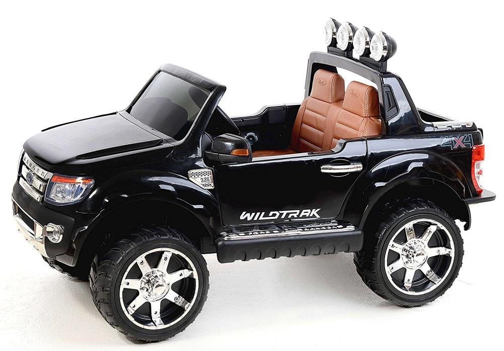 Masinuta electrica cu scaun de piele ford ranger 12v negru