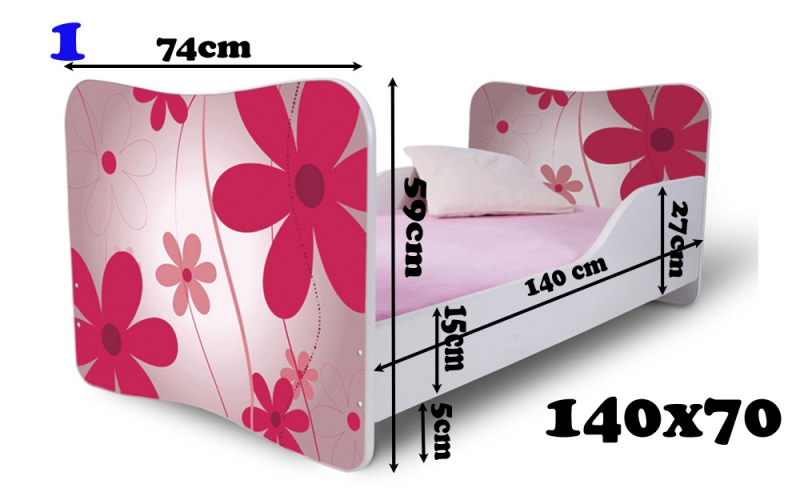 Patut Nobiko Butterfly 70x140 cu saltea NOB13