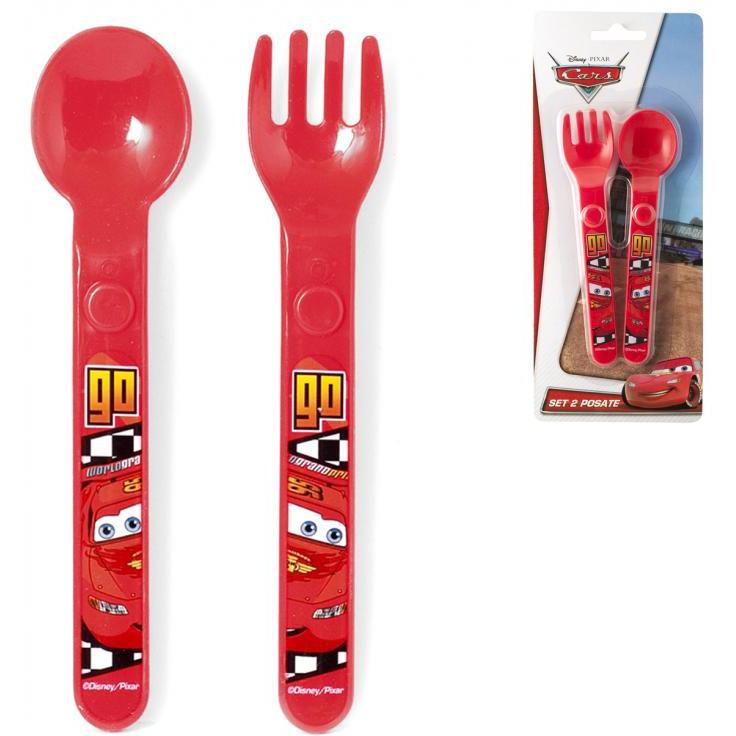 Set lingurita si furculita plastic cars lulabi 8758500