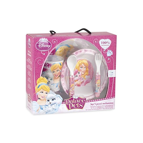 Set pentru masa melamina 5 piese Princess Pets Lulabi 9248500