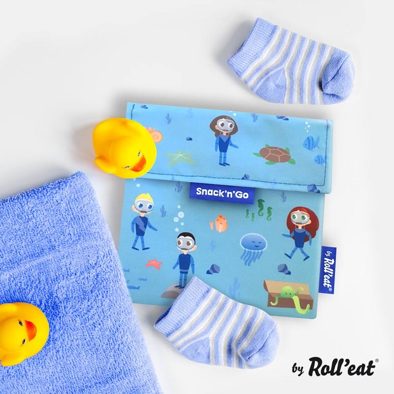 Gentuta reutilizabila pentru gustari snack n go kids ocean