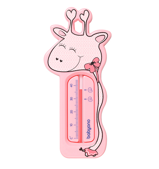 Termometru de baie plutitor Baby Ono Giraffe pink Baby imagine noua responsabilitatesociala.ro