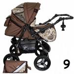 Carucior 2 in 1 Kerttu Twist-R 9 maro cu cercuri