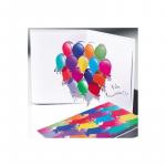 Felicitare 3D Baloane colorate