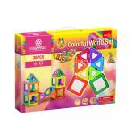 Joc magnetic educativ de constructie 3D Magspace 36 piese Colorful World Set