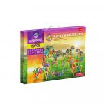 Joc magnetic educativ de constructie 3D Magspace 90 piese Ever Changing Zoo