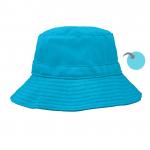Palarie reversibila iPlay SPF Bumbac Organic Aqua/Light Aqua 0-6 luni