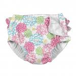 Scutec pentru inot si antrenament la olita Ultimate iPlay White Zinnia (cu volanase) 12 luni