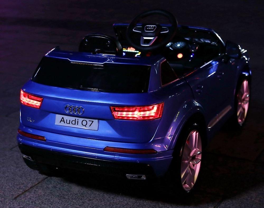 Masinuta electrica cu scaun de piele Audi Q7 Blue Audi