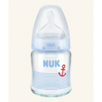Biberon sticla 120 ml+tetina silicon orificiu Mediu mar.1 (0-6 luni) NUK First Choice