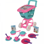 Carucior cumparaturi cu capac si 17 piese bucatarie 47 cm Ucar Toys UC148