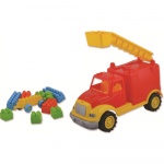 Masina pompieri 30 cm cu 36 piese constructie, in cutie Ucar Toys UC102