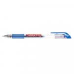 Roller cu gel, Edding, Cristal Jelly 2185, corp plastic,transparent, grip cauciucat, in culoarea scrierii,vf.0.7mm, albastru
