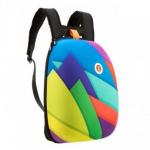 Rucsac gimnaziu si liceu Zip It Shell model Triunghiuri Multicolore si jucarie spinner cadou