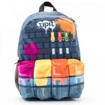 Rucsac scoala primara si gimnaziu Zip It Adventure Graffiti si jucarie spinner cadou