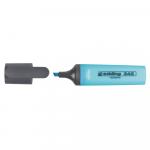 Textmarker, Edding, 345, corp plastic, in culoarea scrierii, capac negru cu clip, varf.retezat, 2-5mm, albastru