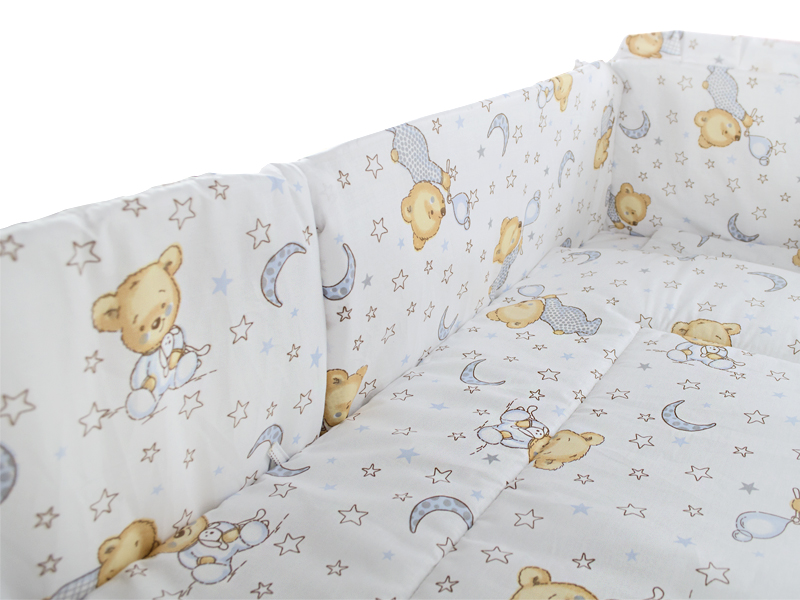 Aparatoare laterala teddy stelute gri m2 140x70