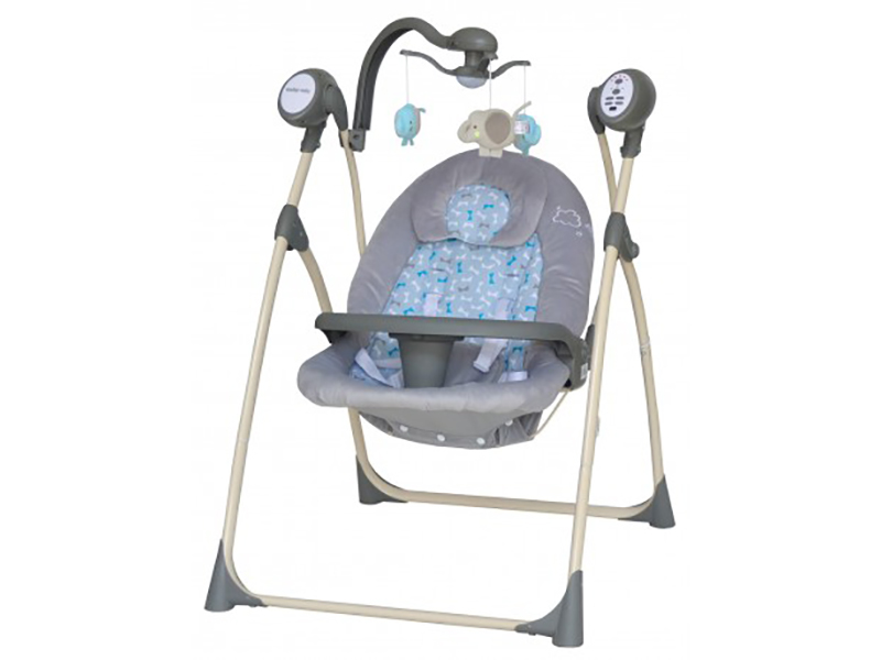 Balansoar electric copii cu muzica baby mix sw102rc gri