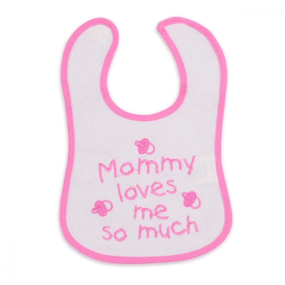 Bavetica impermeabila cu scai baby bib mam pink