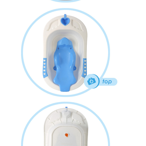 Cadita ergonomica cu reductor detasabil si termometru Little Mom Angel Blue - 1 | YEO