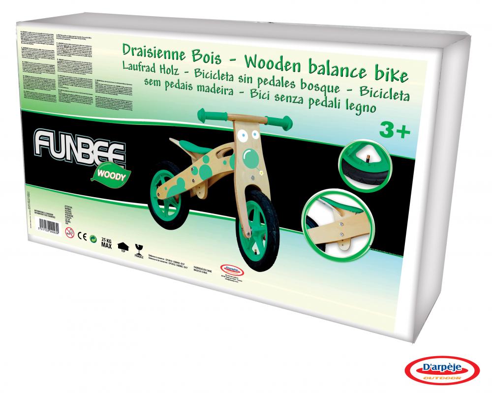 Bicicleta fara pedale din lemn