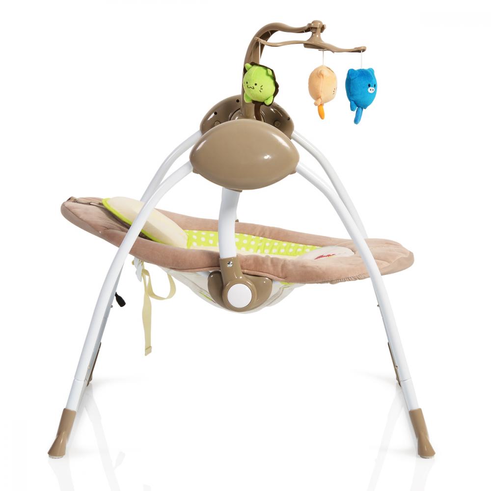 Leagan electric cu conectare la priza Baby Swing+ Cappucino Baby imagine 2022