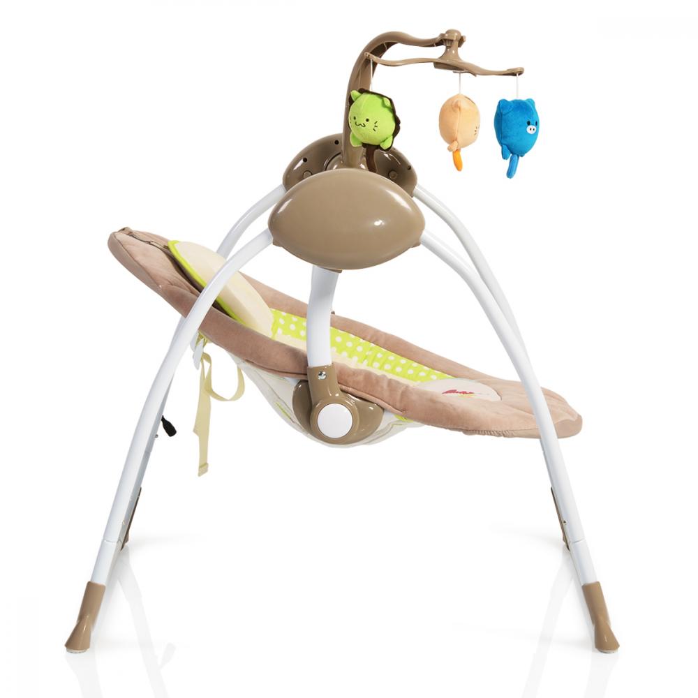 Leagan electric cu conectare la priza Baby Swing+ Cappucino - 2 | YEO