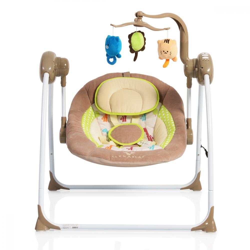 Leagan electric cu conectare la priza Baby Swing+ Cappucino - 3 | YEO