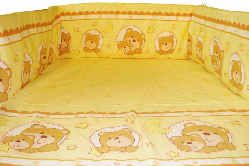 Lenjerie teddy night galben 4 piese 120x60