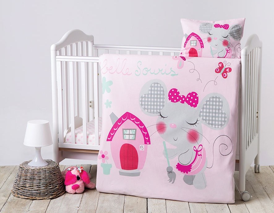 Lenjerie patut cu 5 piese pink house type 5