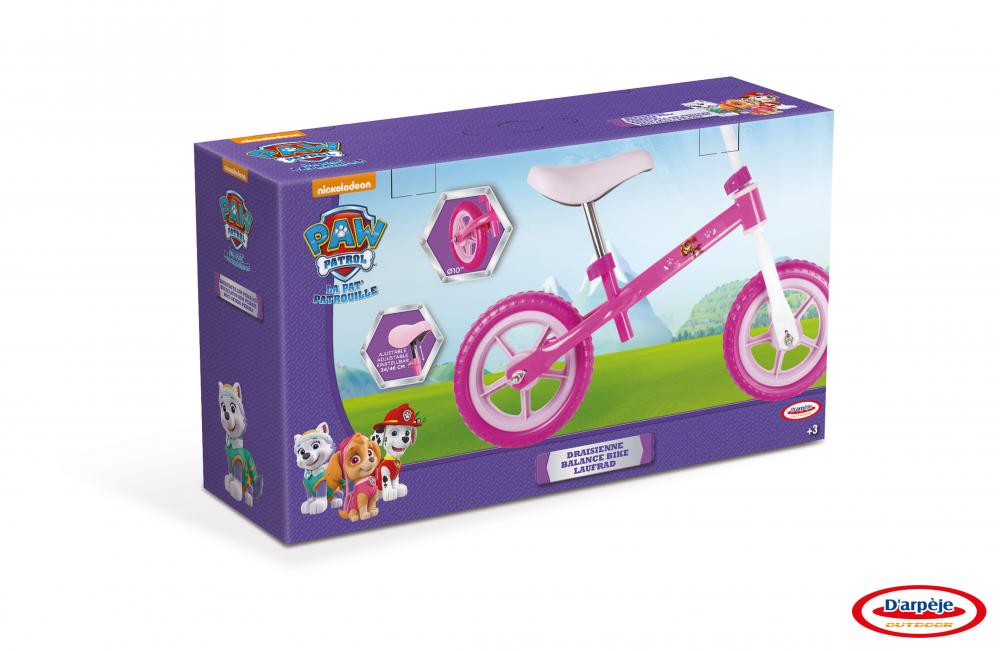 Bicicleta de echilibru mov din metal paw patrol