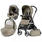 Carucior 3 in 1 Peg Perego Book Plus 51 Black Sportivo Geo Geo Beige