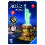 Puzzle 3D Luminos Statuia Libertatii, 108 Piese