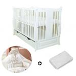 Patut multifunctional Eva + Saltea Cocos + Lenjerie 5 piese Crem