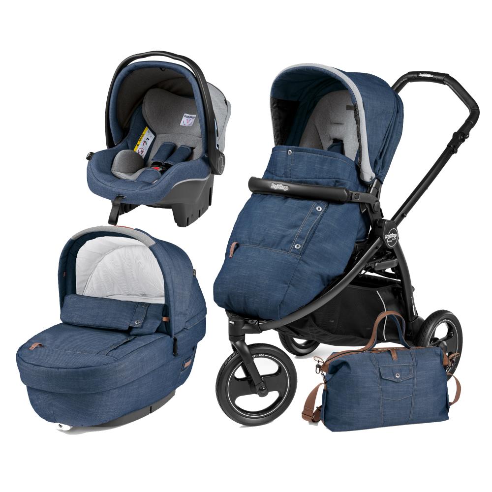 Carucior 3 in 1 peg perego book scout matt black elite modular urban denim