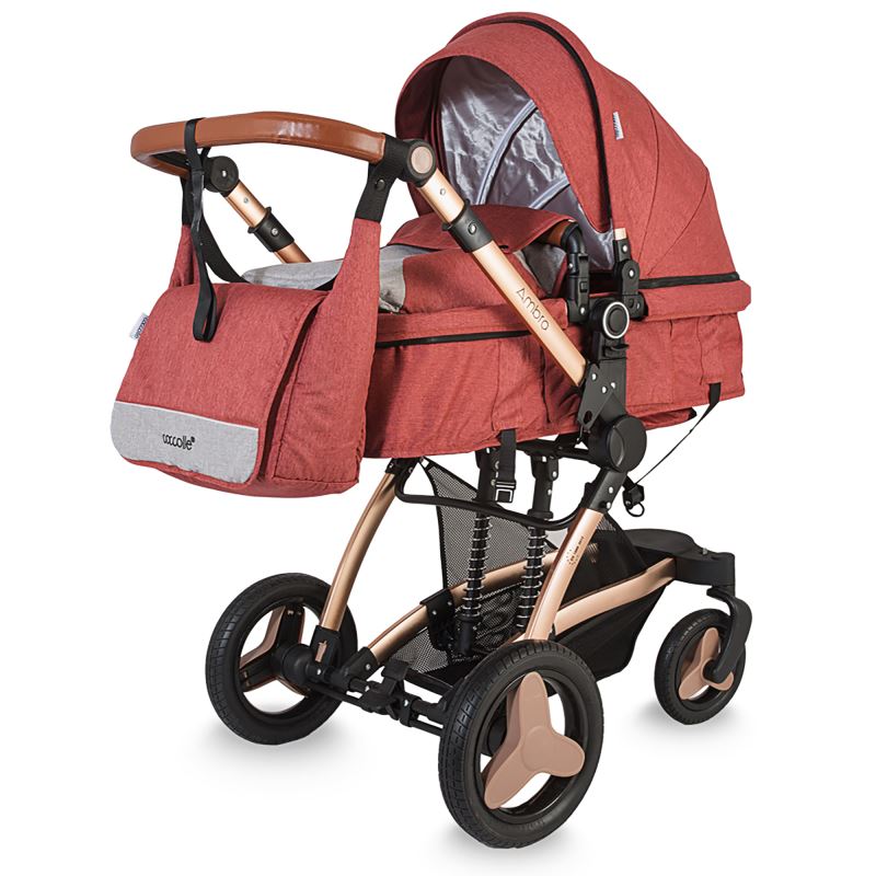 Carucior transformabil 3 in 1 coccolle ambra caramiziu