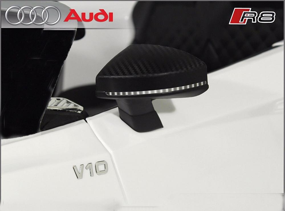 Masinuta electrica cu telecomanda Audi R8 Spyder White - 1