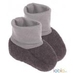 Botosei din lana merinos organica fleece Iobio Anthracit 2