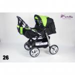 Carucior Kerttu Vip 26 negru cu verde