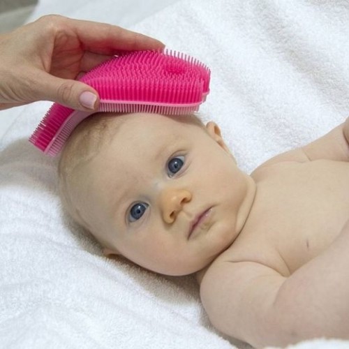 Burete moale din silicon pentru baie innobaby pink