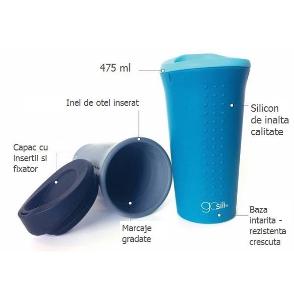 Cana multifunctionala din silicon GoSili Royal Blue - 1 | YEO