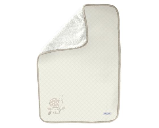 Paturica cu doua fete luxury ivory snail 75x100 cm