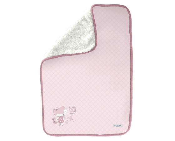 Paturica cu doua fete luxury pink fox 75x100 cm