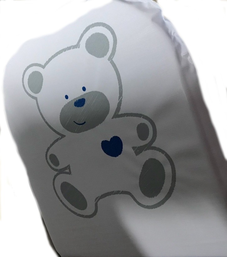 Scaun de masa multifunctional din lemn aga i white sweet bear gri