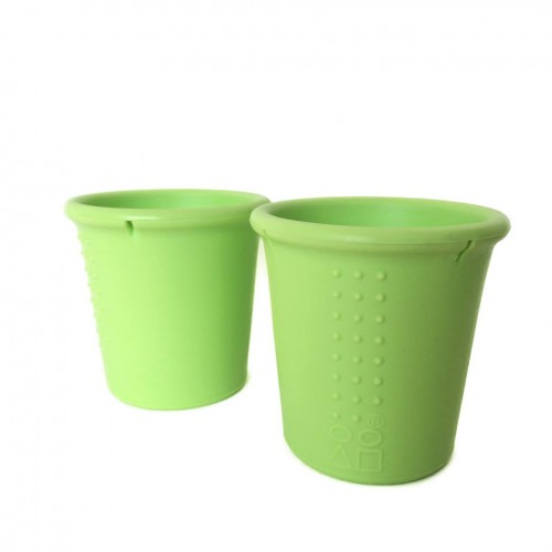 Set 2 pahare din silicon Silikids Lime