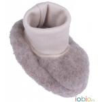 Botosei din lana merinos organica fleece Iobio Caffe Latte 2