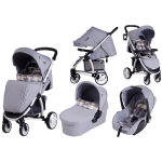 Carucior M21 sistem 3 in 1 Carello Square Jeans