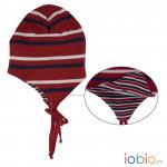 Caciulita din lana merinos si bumbac organic Iobio Cassis Stripes 1