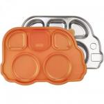 Tavita compartimentata cu capac Smart Bus Platter Innobaby Orange