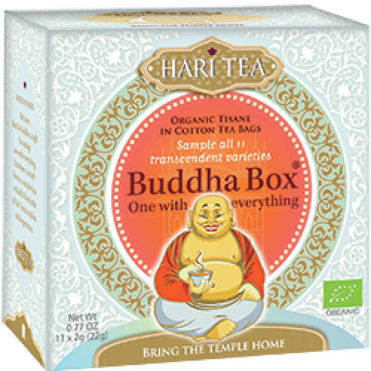 Ceai premium Budha Box cutie cu toate cele 11 ceaiuri Hari Tea bio 11dz